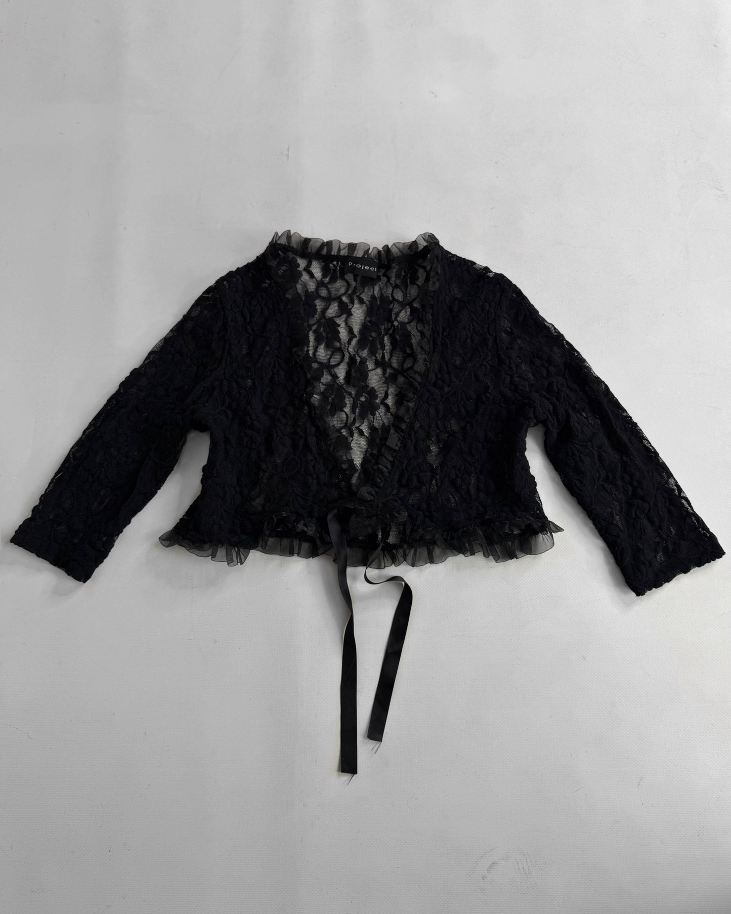 Vintage black lace bolero