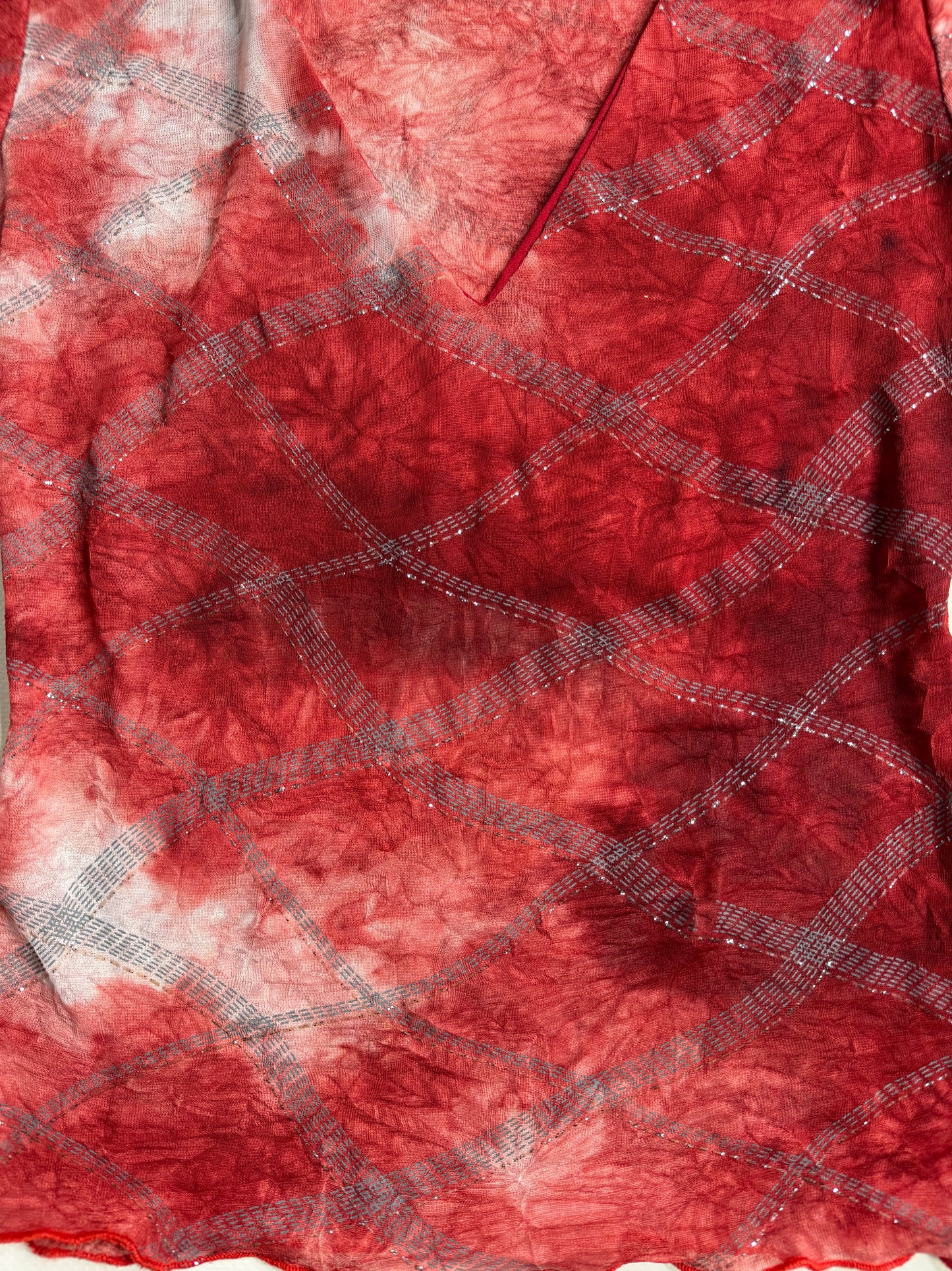 Vintage mesh long sleeve top