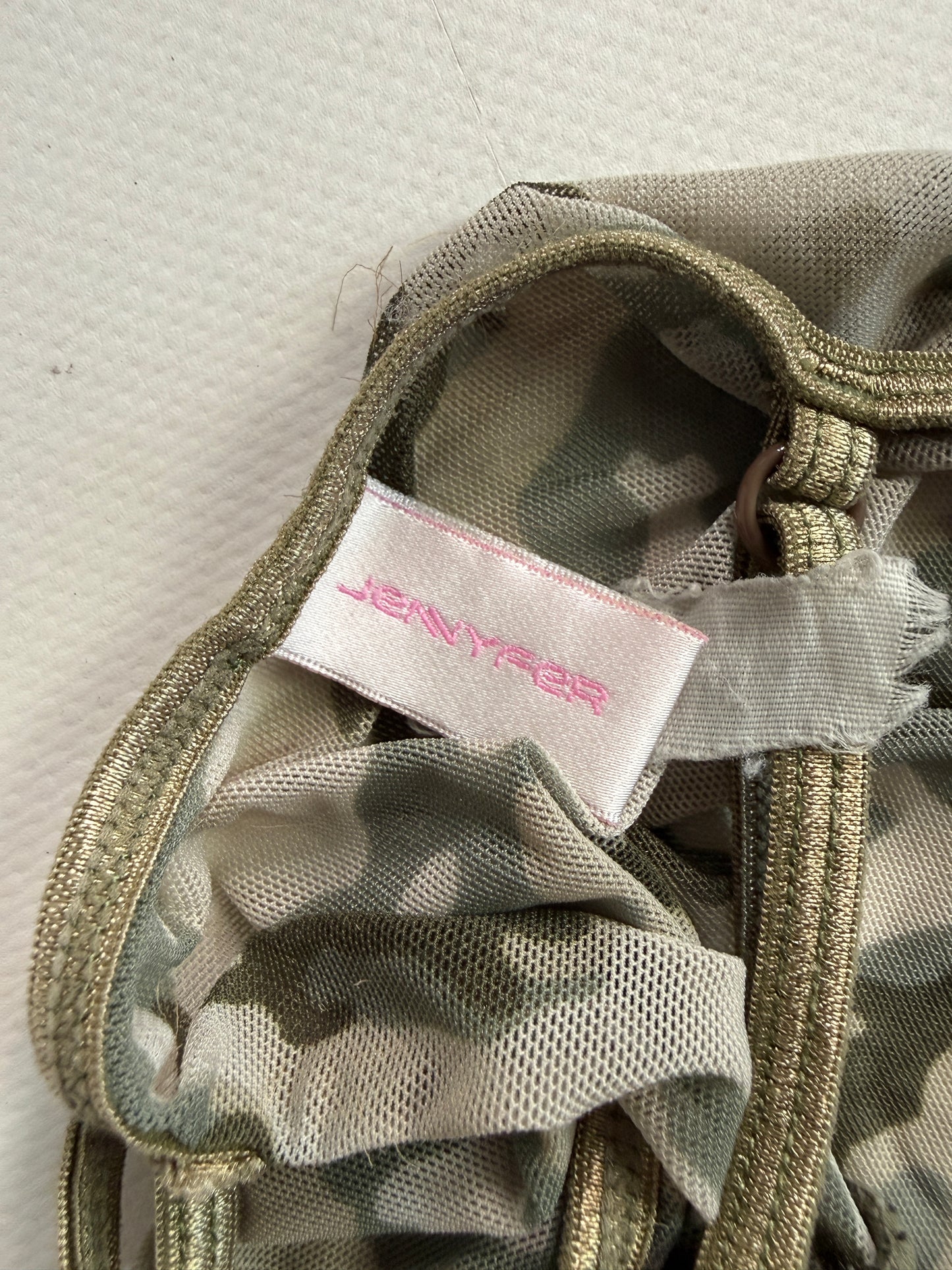 2000s camo print mini dress
