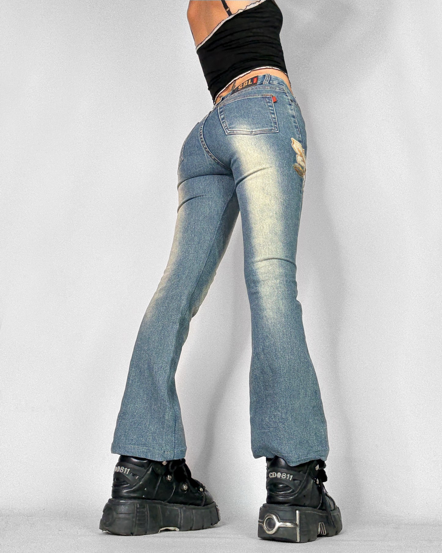 Y2K Jeans Floral embroidery