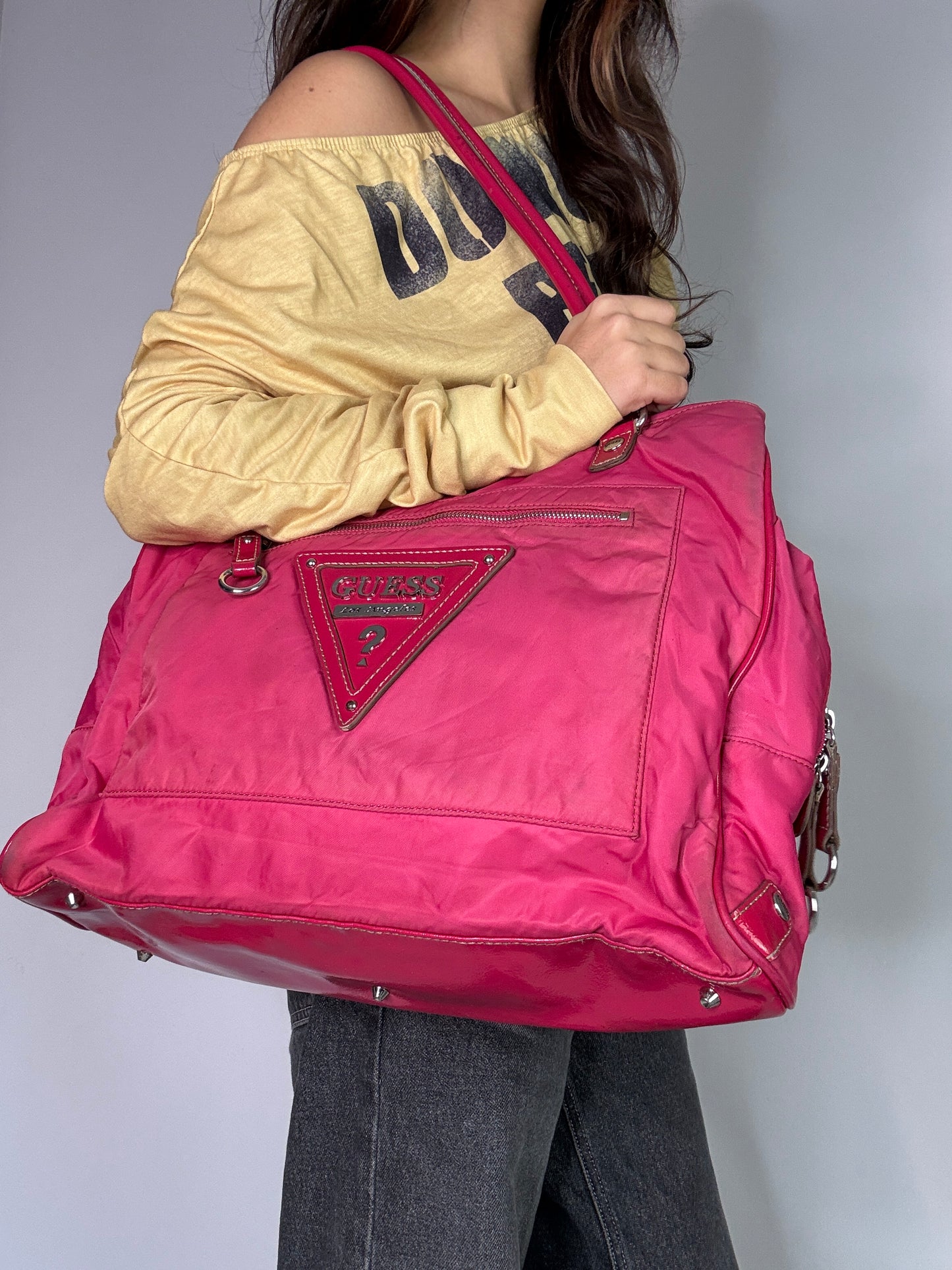 Hot pink Guess Vintage bag