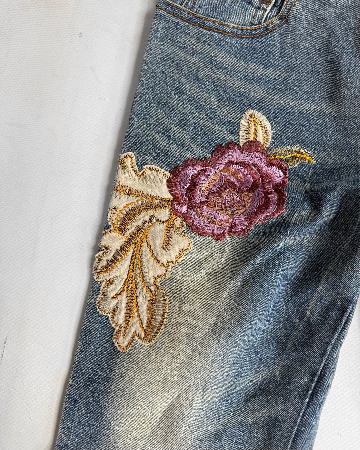 Y2K Jeans Floral embroidery