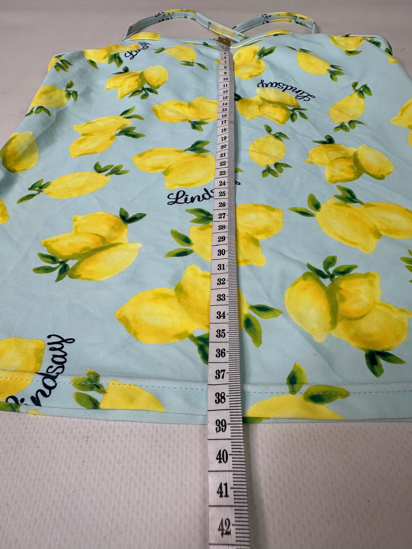 Vintage 2000s euro summer lemon top