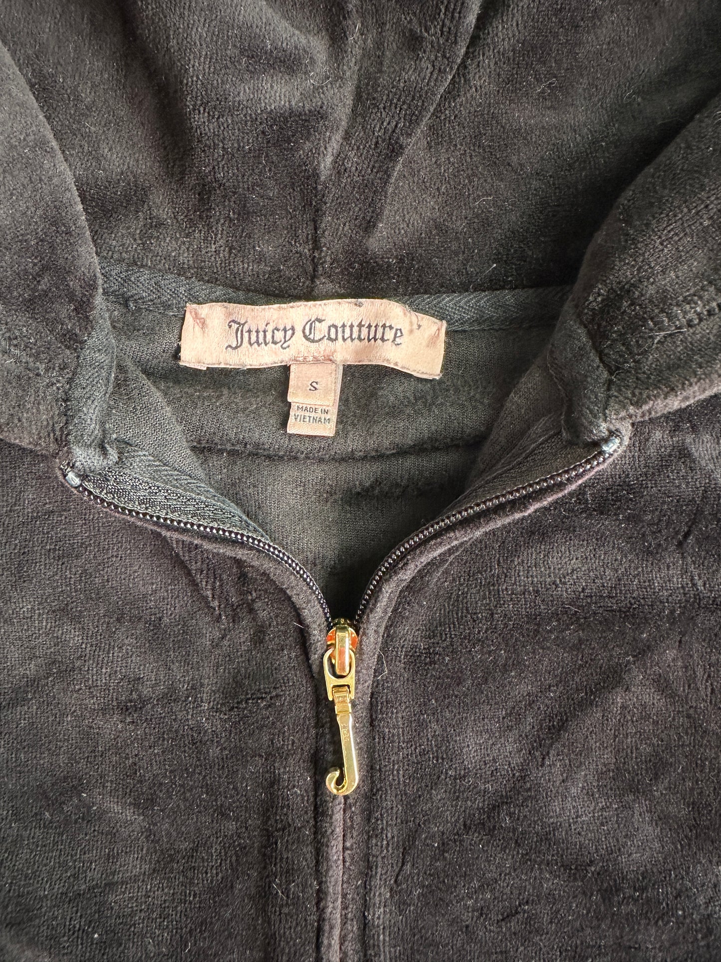 Black Juicy Couture 2000s Velour Tracksuit