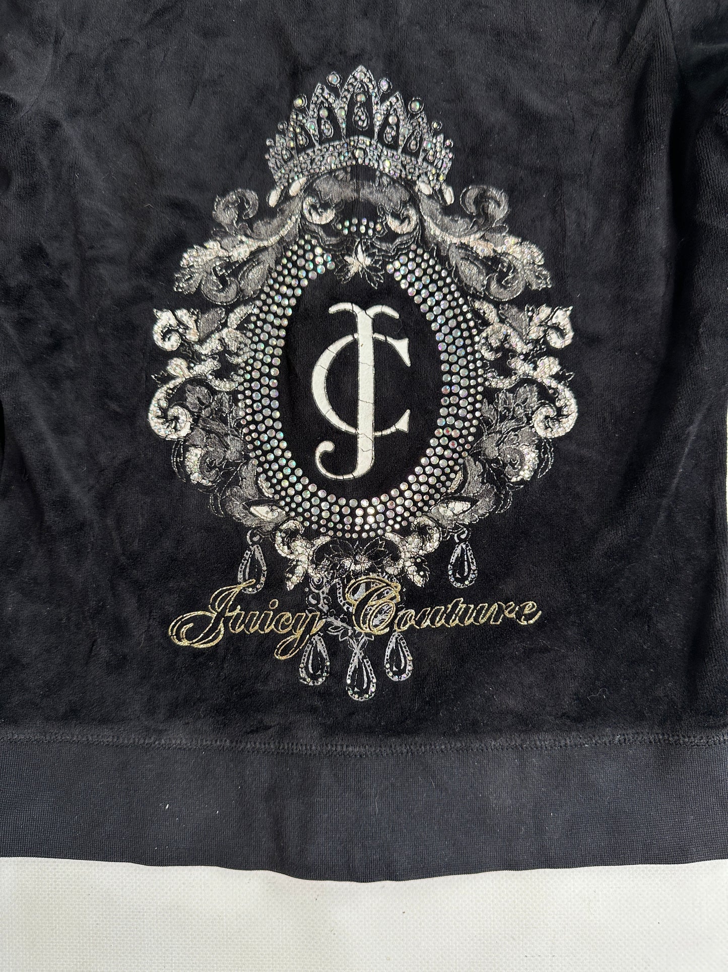 Black Juicy Couture 2000s Velour Tracksuit