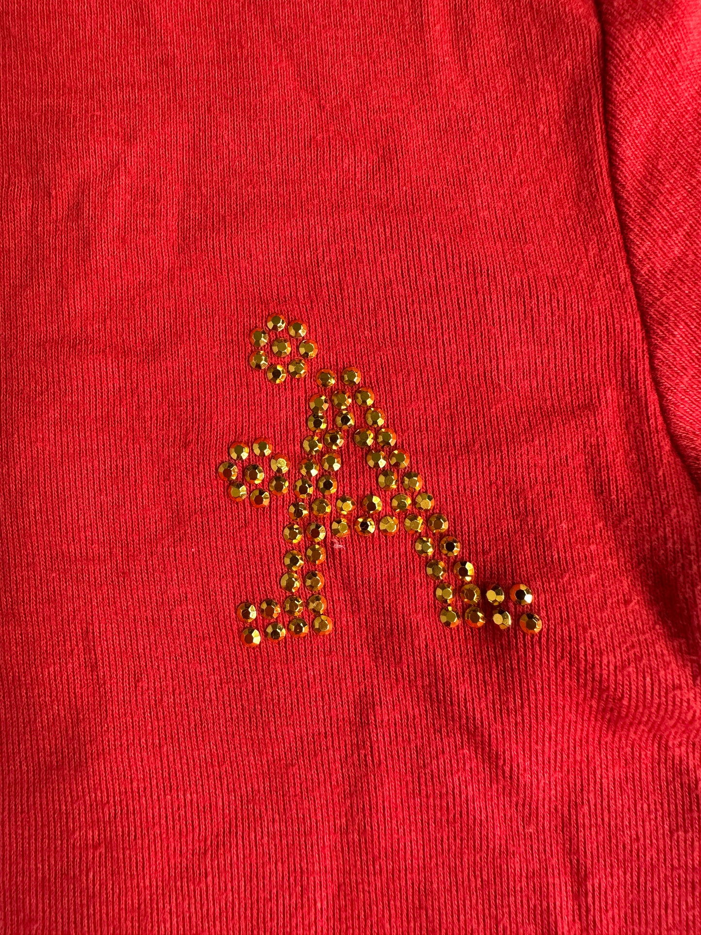 Y2K vintage red fitted baby tee